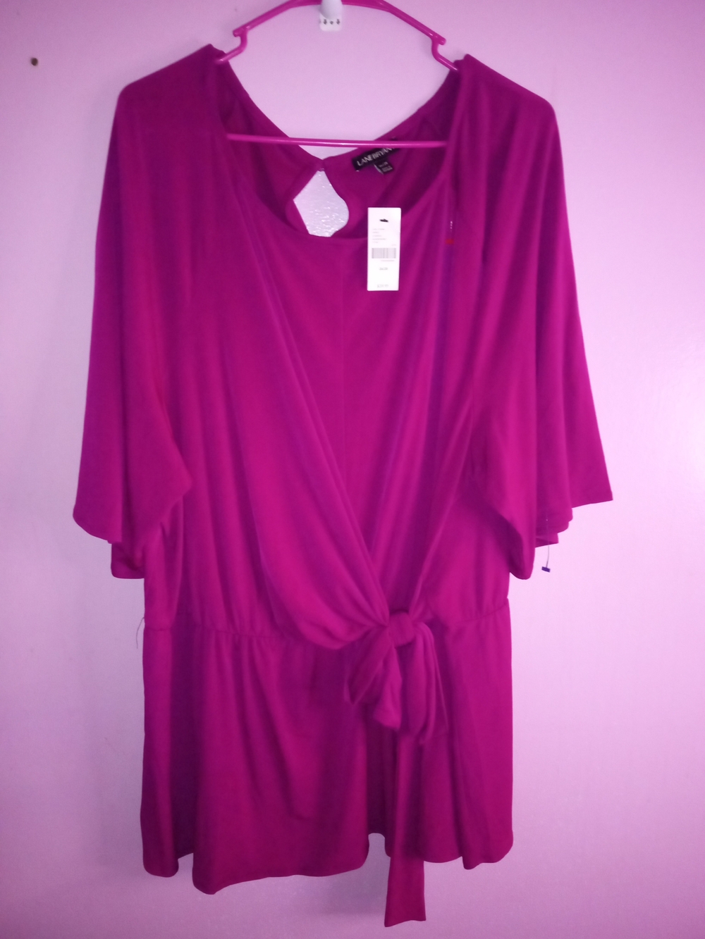 Lane Bryant Magenta Tie-Waist Blouse 3/$15 Deal